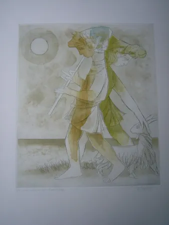 Radierung Und Aquatinta Finsterer - Pastoral-mediterran I