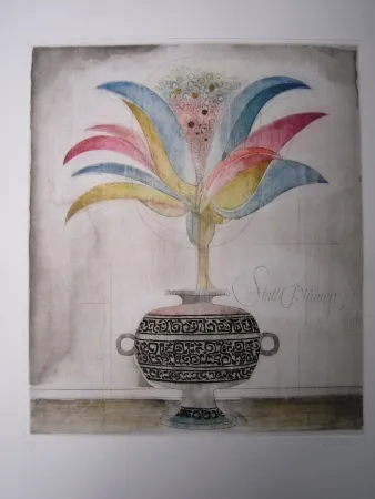 Radierung Und Aquatinta Finsterer - Wunderblume