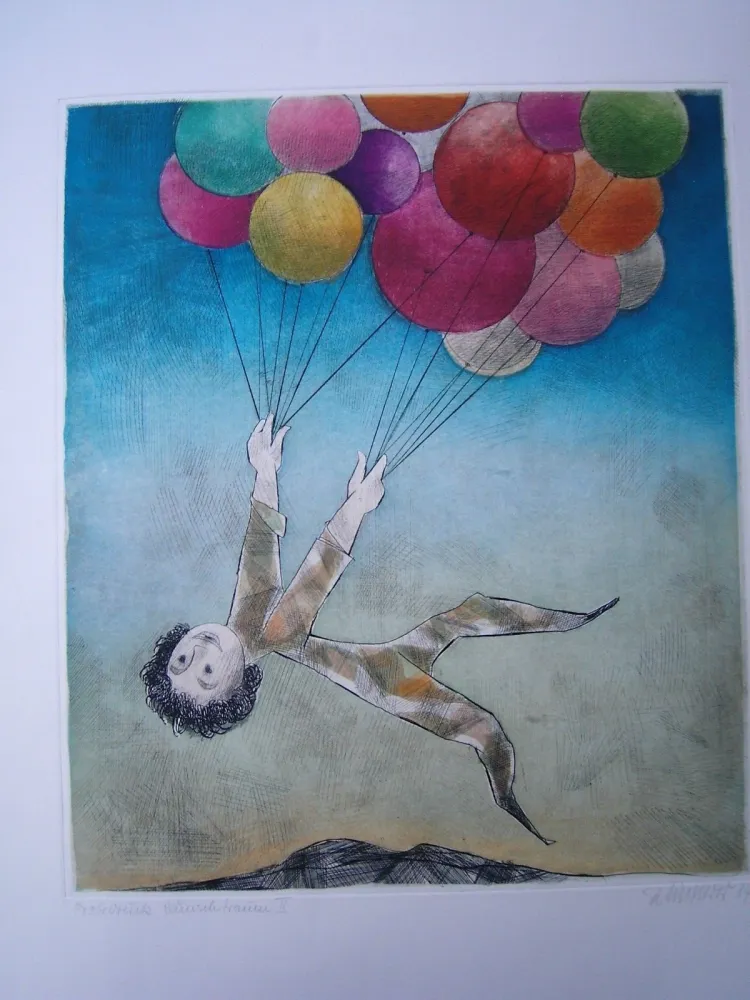 Radierung Und Aquatinta Finsterer - Wunschtraum I