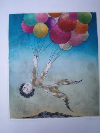 Radierung Und Aquatinta Finsterer - Wunschtraum I