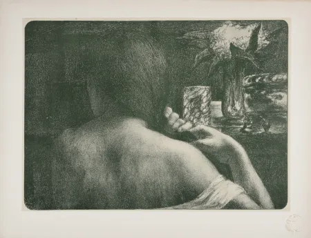 Lithographie Flandrin - La Chevelure, 1898