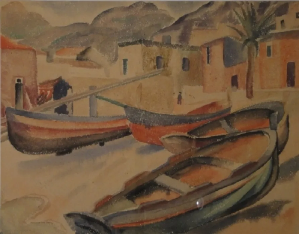 Keine Technische Fleischmann - (Fischerboote am Strand eines Ortes am Mittelmeer)