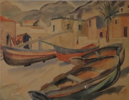 Keine Technische Fleischmann - (Fischerboote am Strand eines Ortes am Mittelmeer)