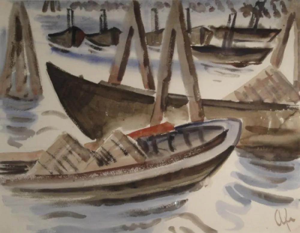 Keine Technische Fleischmann - Fischerboote im Hafen