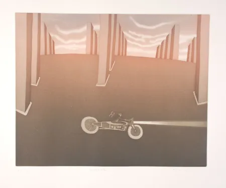 Radierung Und Aquatinta Folon - Crépuscule