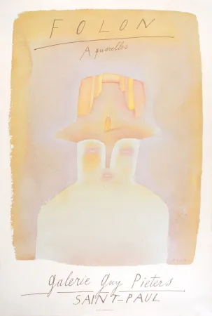 Plakat Folon - Folon Aquarelles - Galerie Guy Pieters