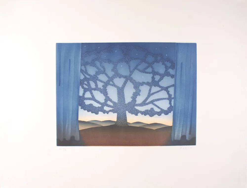 Radierung Und Aquatinta Folon - Godot