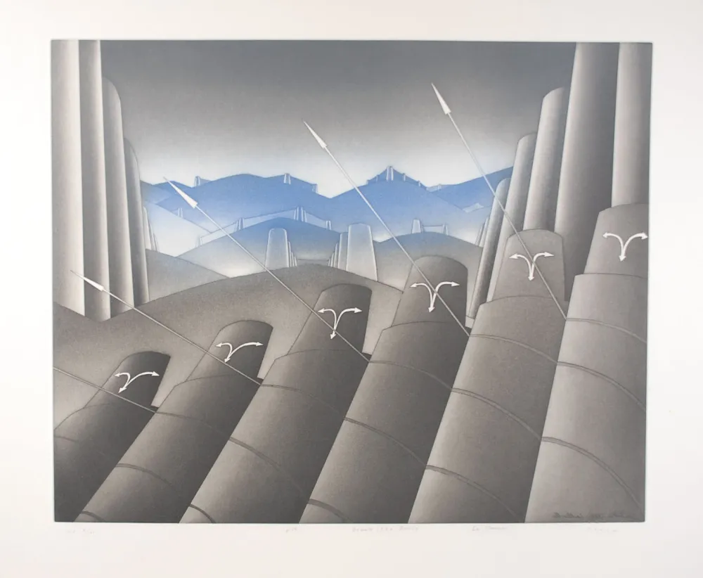 Digitale Druckgrafik Folon - La Menace II