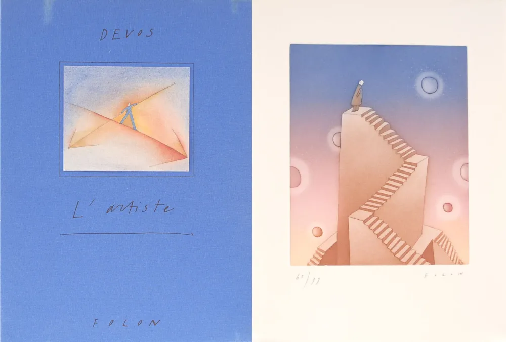 Illustriertes Buch Folon - L'Artiste Folon - Devos