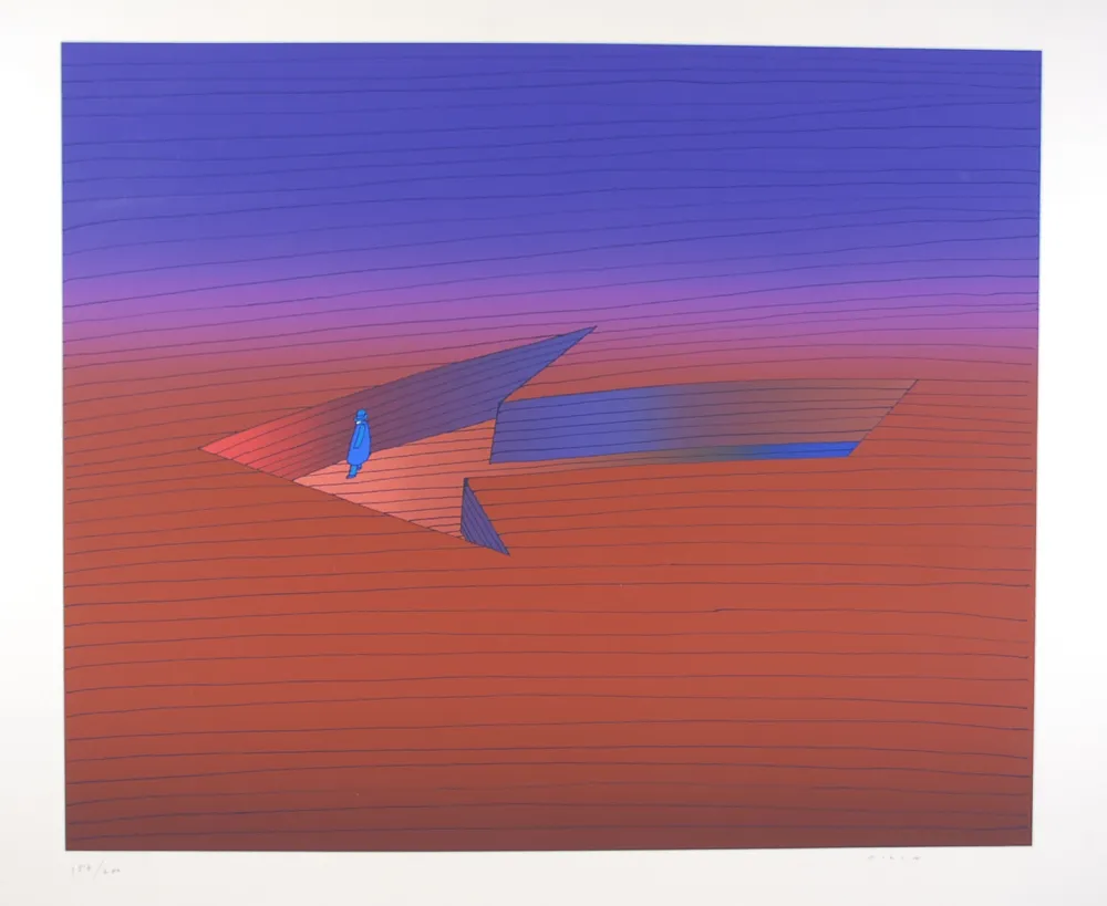 Siebdruck Folon - Le Chemin