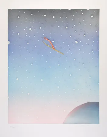 Radierung Und Aquatinta Folon - Le Saut - The Jump