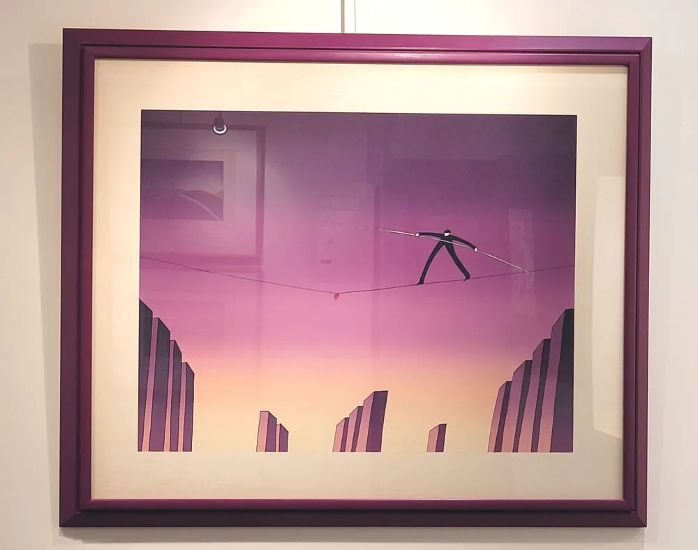 Siebdruck Folon - L'équilibriste - The Tight-rope Walker