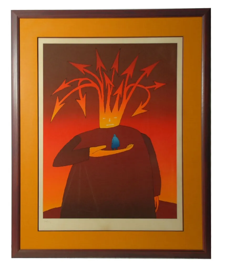 Siebdruck Folon - Macbeth