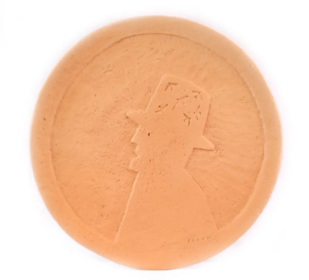 Keramik Folon - Plate - Man with hat - Personnage au chapeau