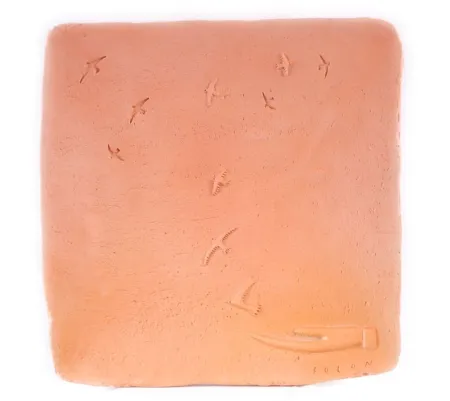 Keramik Folon - Plate - take-off - L'envol