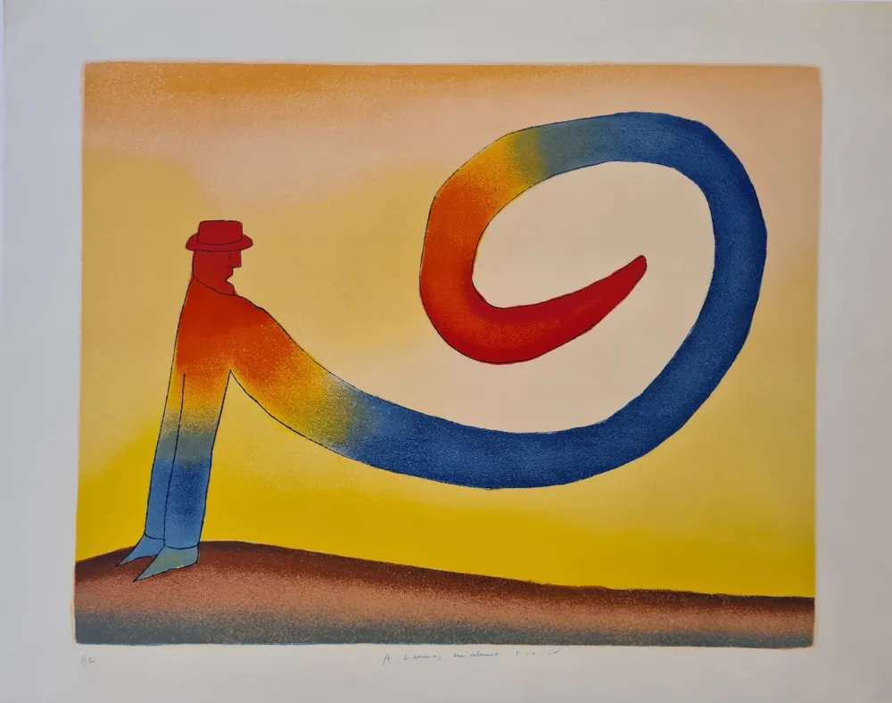 Lithographie Folon - Sans titre 