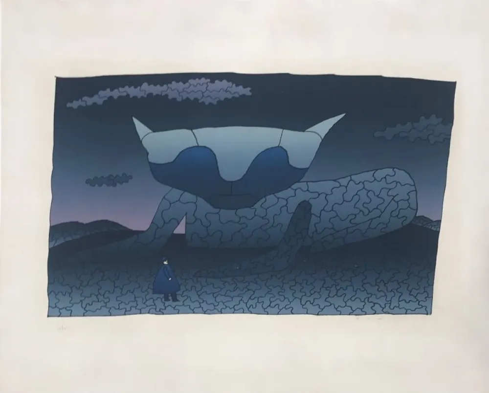 Siebdruck Folon - Souvenir d'Alice 