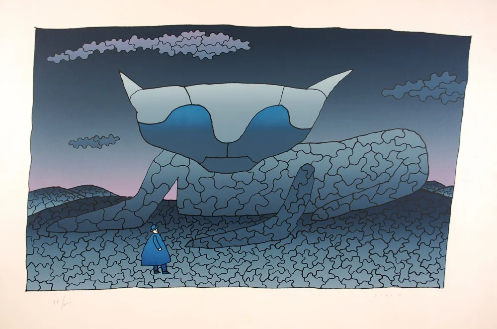 Siebdruck Folon - Souvenir d'Alice