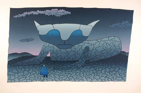 Siebdruck Folon - Souvenir d'Alice