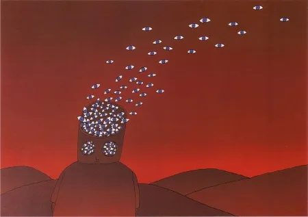 Lithographie Folon - The View