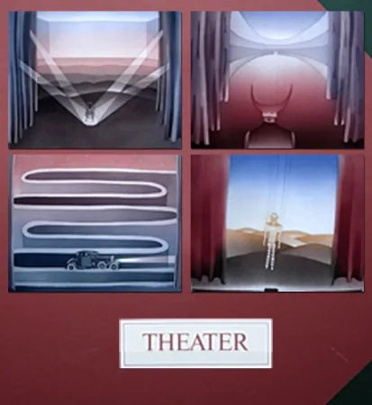 Radierung Und Aquatinta Folon - THEATER - THEATRE (complet suite)