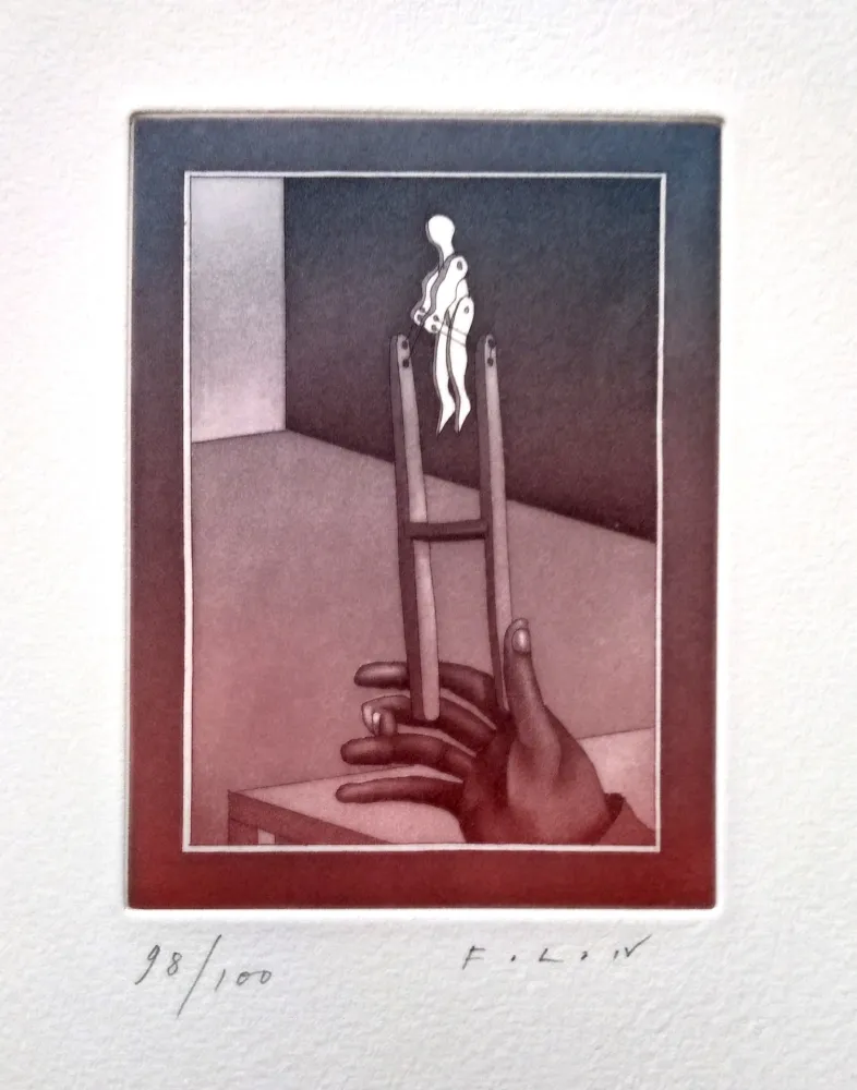 Aquatinta Folon - Trecentocinquanta cammelli