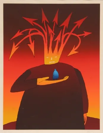 Siebdruck Folon - Untitled 2