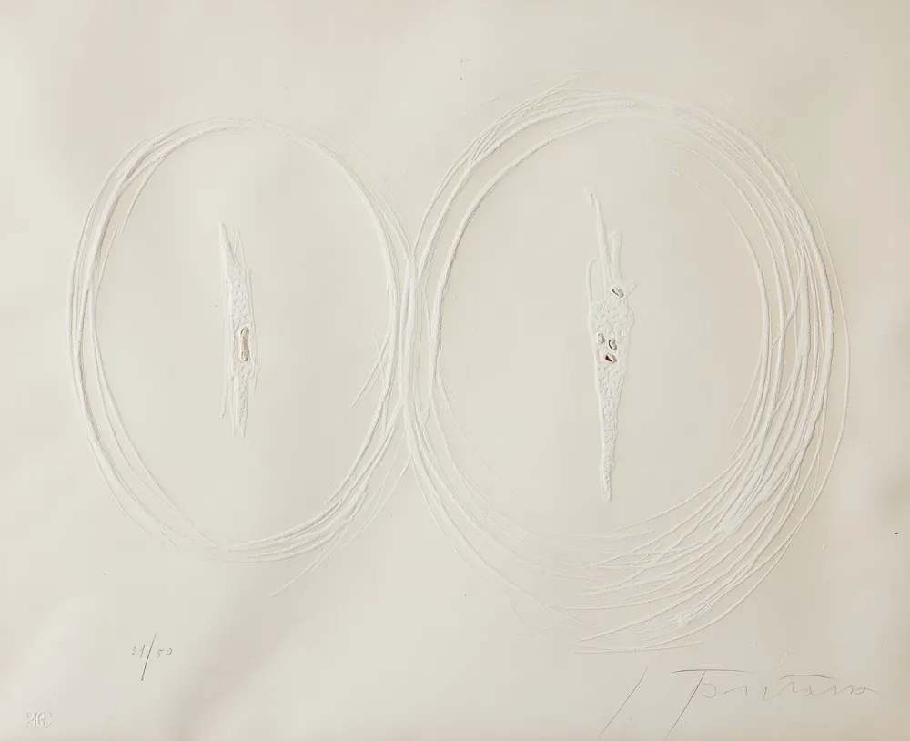 Radierung Fontana - Concetto Spaziale