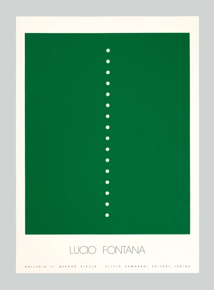 Siebdruck Fontana - Concetto spaziale (verde)