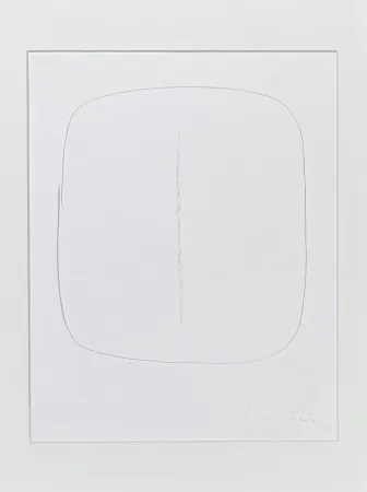 Lithographie Fontana - Lucio Fontana (1899–1968) – Concetto Spaziale – Lithograph with hand-cut central slash incision -1961