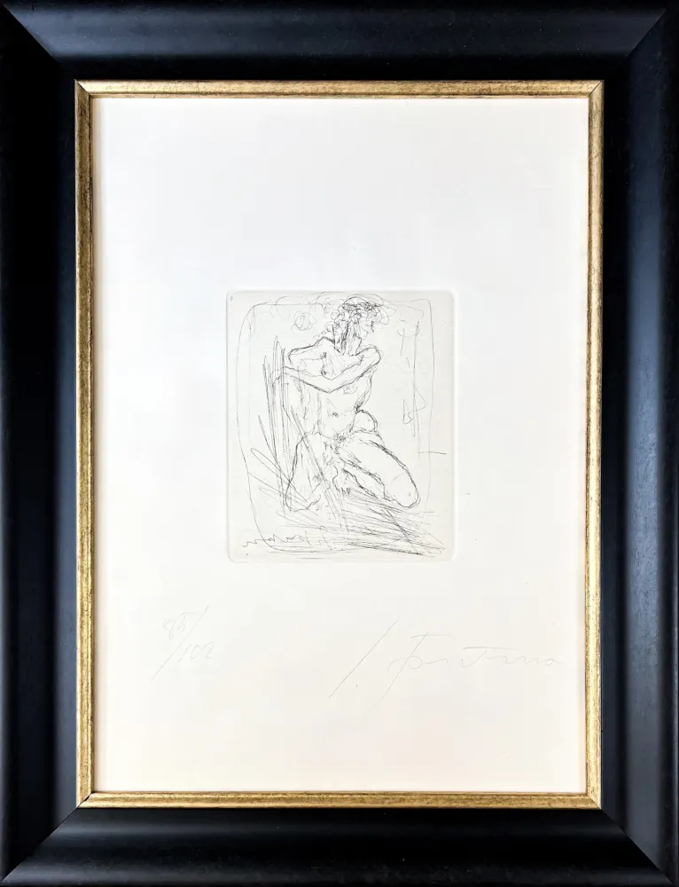 Stich Fontana - Lucio Fontana (1899-1968) - Nudo – Etching on paper – 1964
