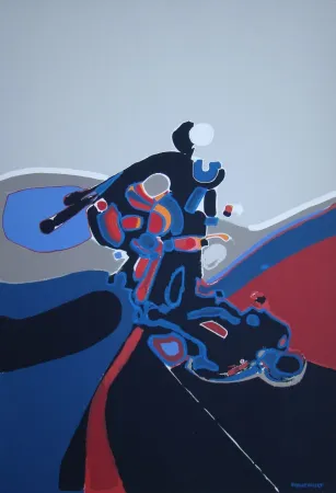 Siebdruck Foucault - Composition abstrait