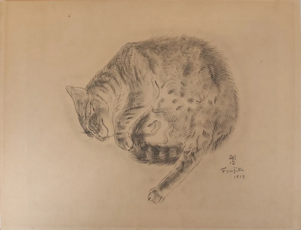 Stich Foujita - Chat endormi