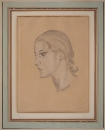Radierung Foujita - Femme de profil