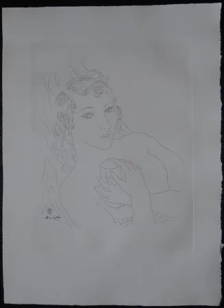 Radierung Foujita - Isabey, mon seul ami