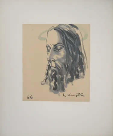 Holzschnitt Foujita - Le Christ
