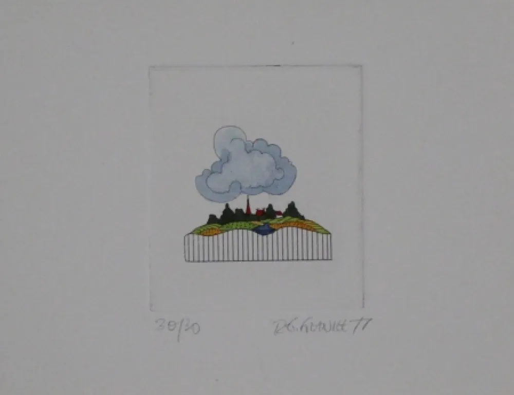 Radierung Und Aquatinta Franke - Landschaft / Landscape