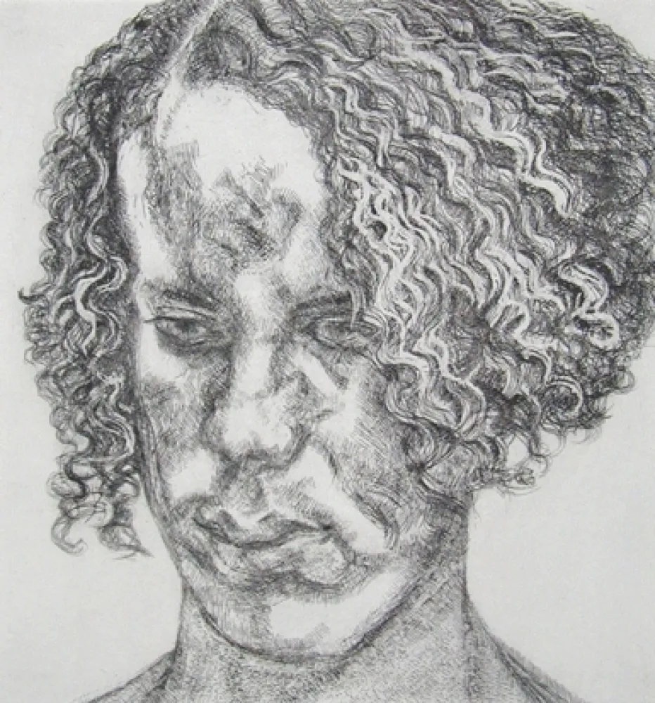 Radierung Freud - Girl with fuzzy hair  