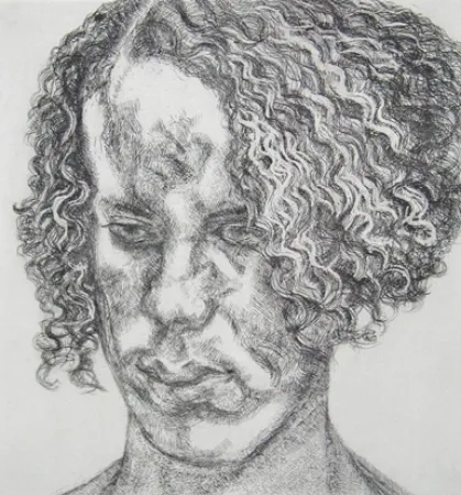 Radierung Freud - Girl with fuzzy hair  