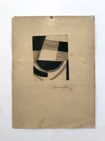 Radierung Freundlich - Sans titre (composition abstraite)