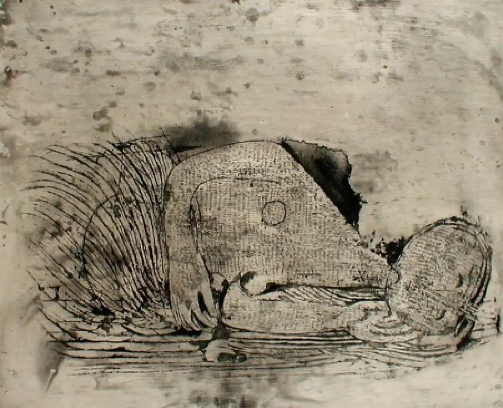 Radierung Friedlaender - Femme Endormie