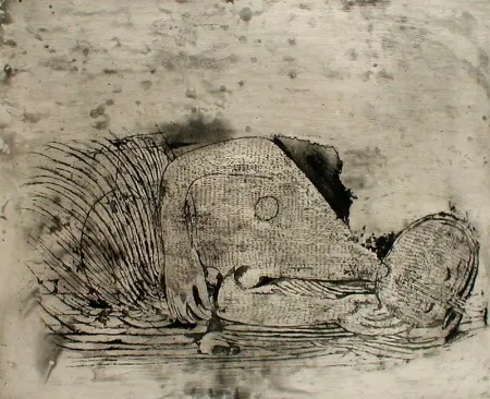 Radierung Friedlaender - Femme Endormie