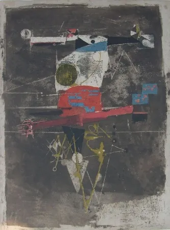 Radierung Friedlaender - L'Oiseau rouge