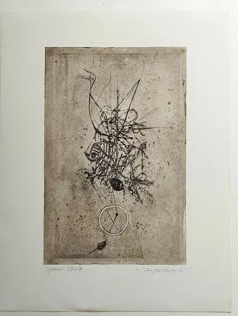 Radierung Friedlaender - Poisson et Oiseau III