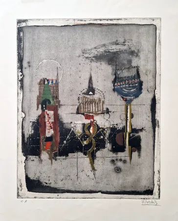 Radierung Friedlaender - Trois Fleurs