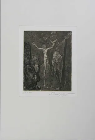 Radierung Fuchs - Totenglocke