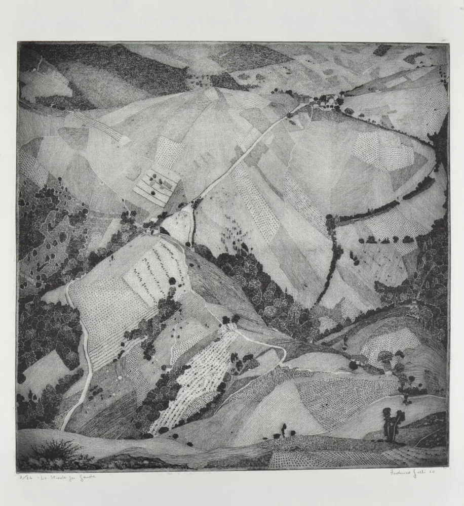 Radierung Galli - LE STRADE PER GANDA