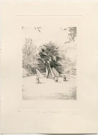 Kaltnadelradierung Gamarra - Los nuevos Oradores III