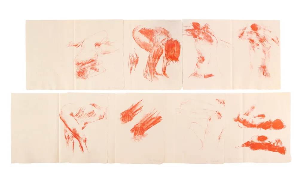 Illustriertes Buch Garache - Alain Veinstein. ÉBAUCHE DU FÉMININ. 7 lithographies et suite complète signée (1981)