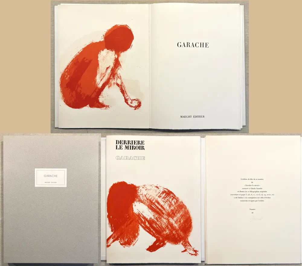 Illustriertes Buch Garache - GARACHE. DERRIÈRE LE MIROIR N°213. Mars 1975. TIRAGE DE LUXE SIGNÉ..